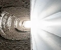 air duct cleaning services showing interior duct system inspection and cleaning in Gilbert, AZ