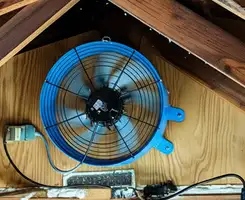 attic fan services with installed attic ventilation fan system in Gilbert, AZ